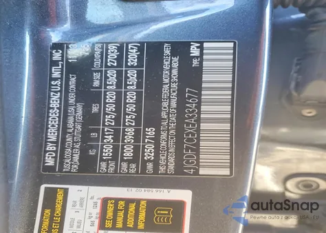 2014 Mercedes-Benz Gl 450 4Matic z USA, uszkodzony, nr VIN 4JGDF7CEXEA334677